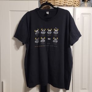 Sol's Men's-Women’s Black T-shirt Sz 3XL The Eight Faces of the Bull Casual Tee